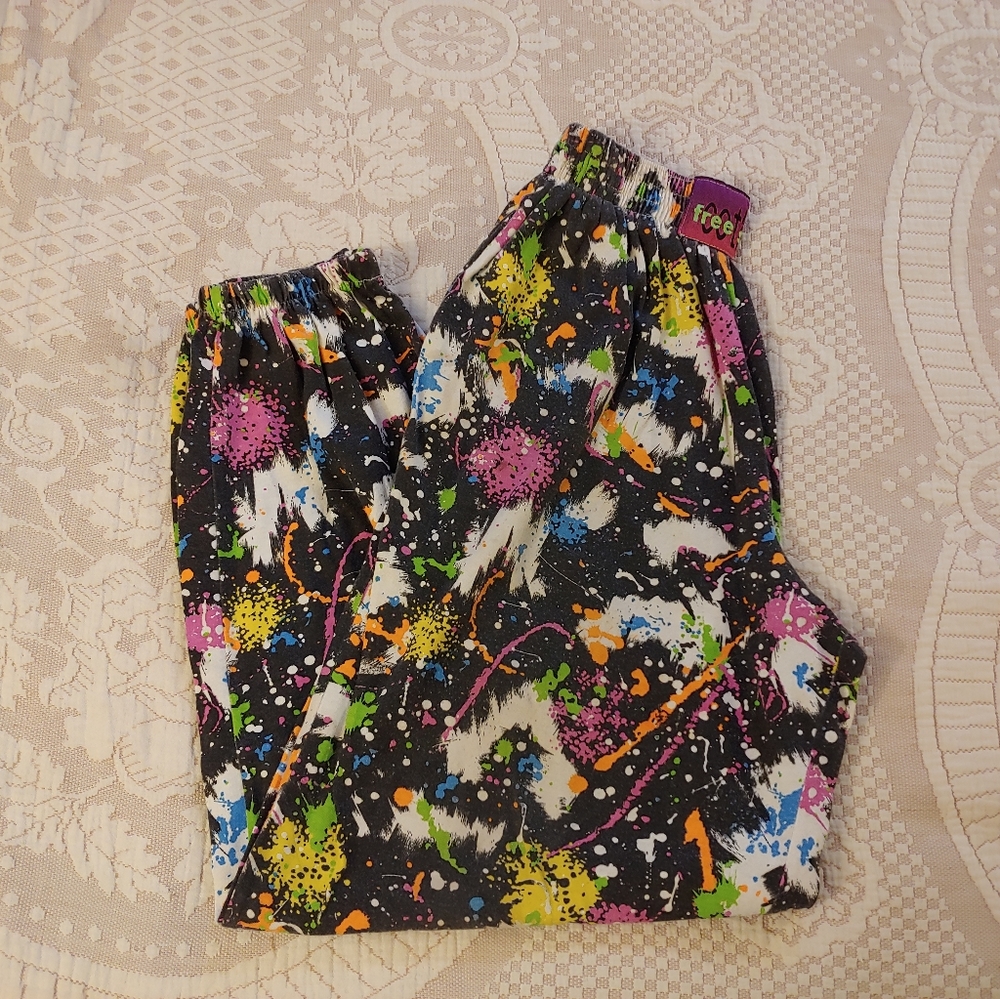 Vintage graffiti paint splatter joggers